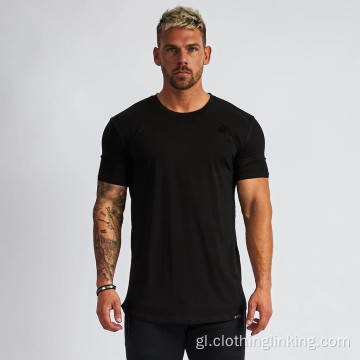 Camiseta muscular de manga curta masculina